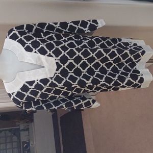 Topitoff navy & white tunic size medium
